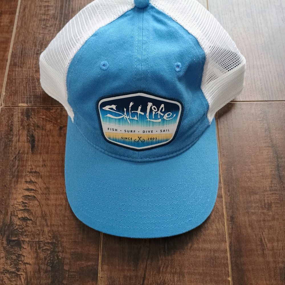 Salt Life Blue and White Trucker Hat